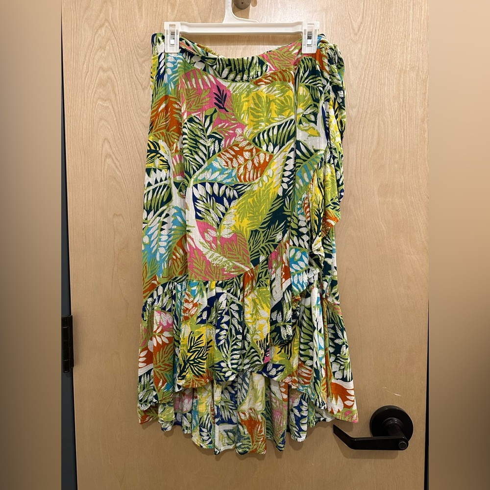 Floral wrap around skirt